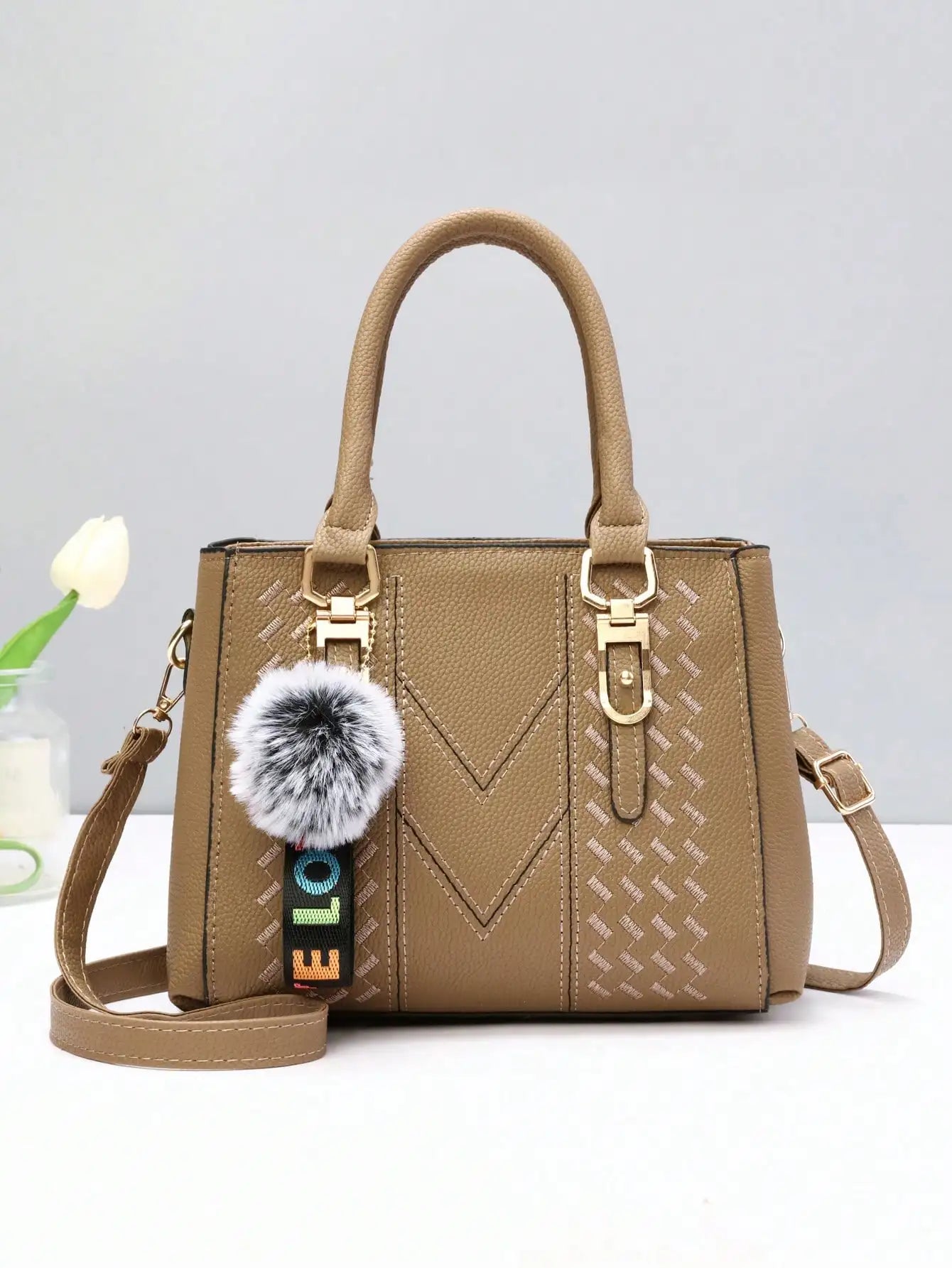 Sac Bandoulière Brodé Grand Modèle