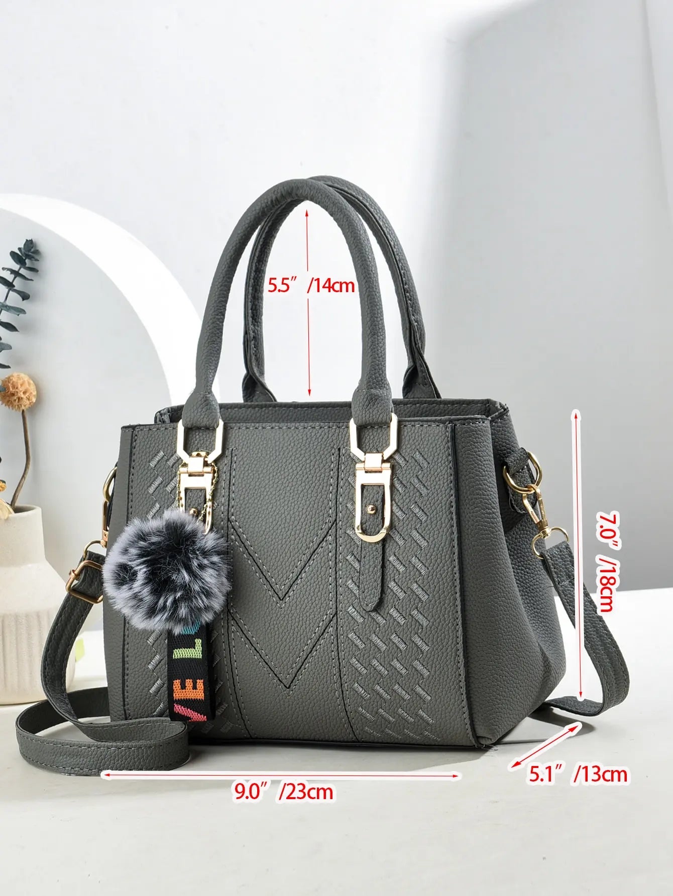 Sac Bandoulière Brodé Grand Modèle