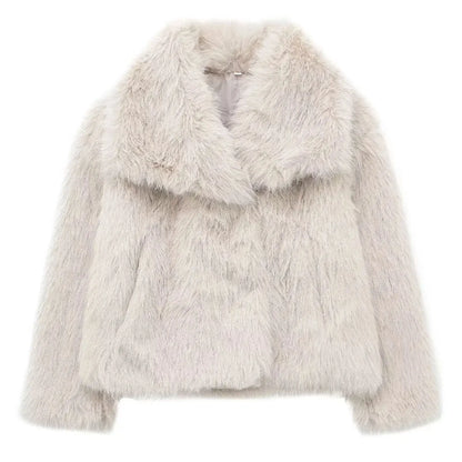 Manteau Femme en Fausse Fourrure