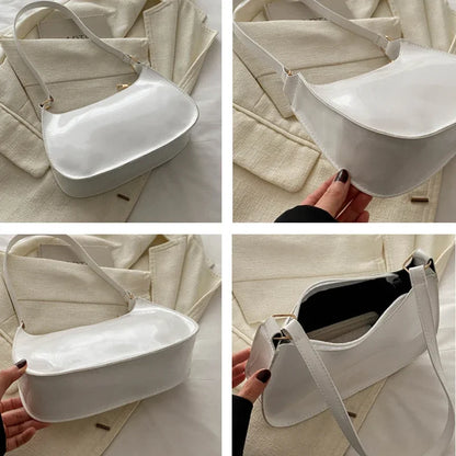 Sac Bandoulière en Cuir Verni Vintage