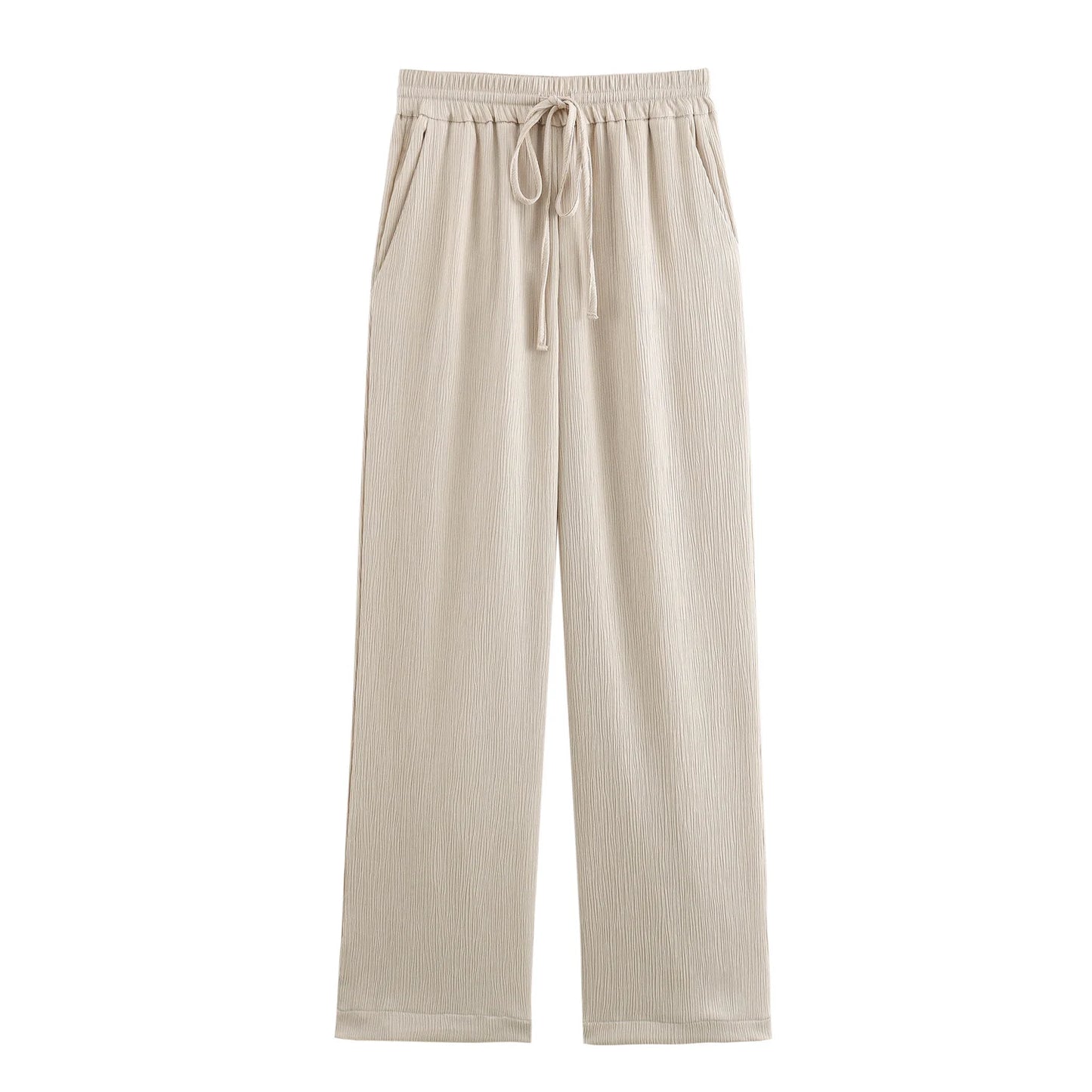 Nouveau Set Veste et Pantalon Style Tailleur Froissé