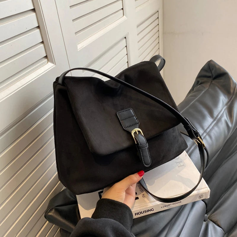 Sac Bandoulière Vintage en Simili-Daim