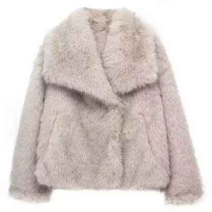 Manteau Femme en Fausse Fourrure