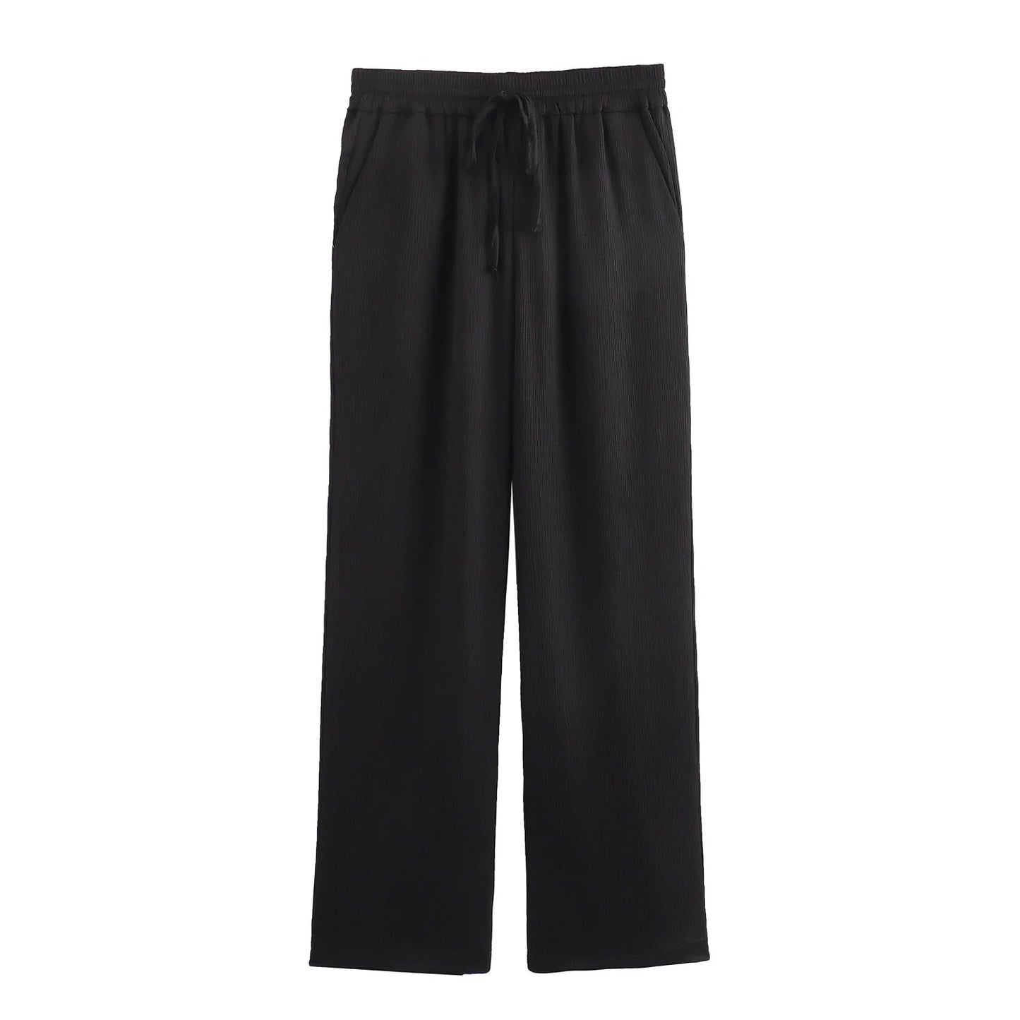 Nouveau Set Veste et Pantalon Style Tailleur Froissé