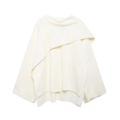 Manteau Femme Chic avec Écharpe Intégrée