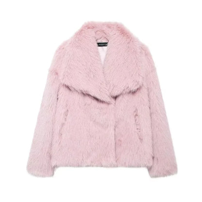 Manteau Femme en Fausse Fourrure