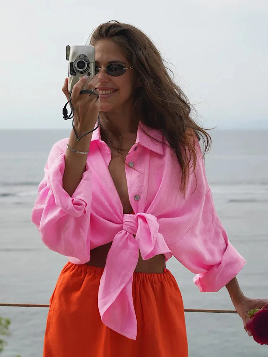 Chemise Cardigan en Coton 100%