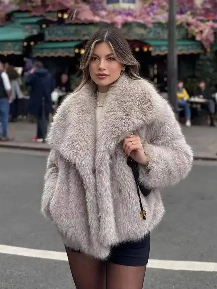 Manteau Femme en Fausse Fourrure
